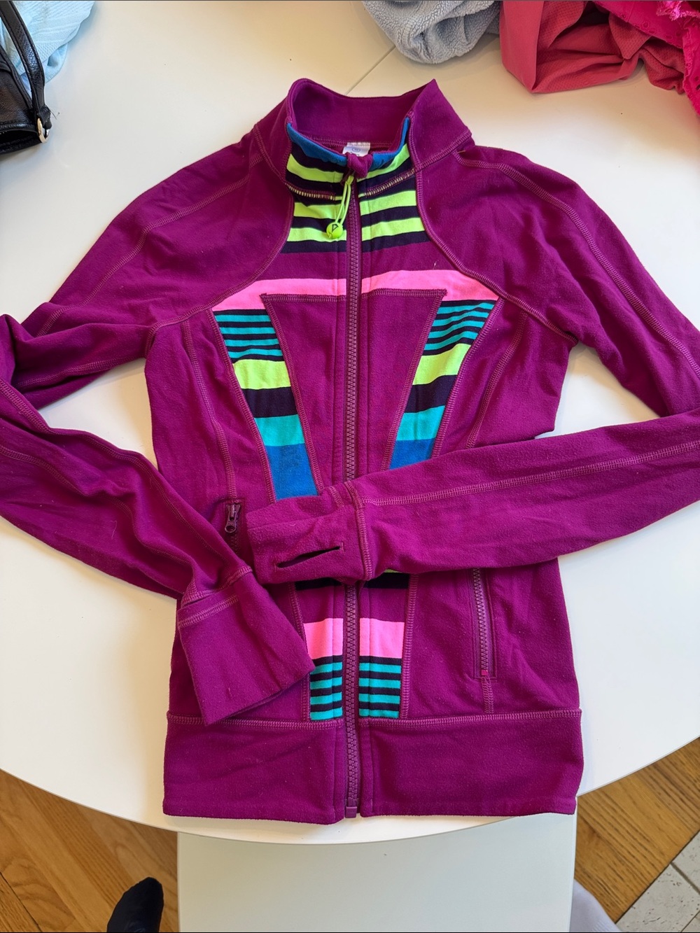 Girls' Ivivva Zip-Up Jacket with Striped Accent
